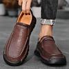 Export Men's Shoes Autumn New Loafers Casual Leather Shoes Men's Soft-soled One-pedal Men's Shoes