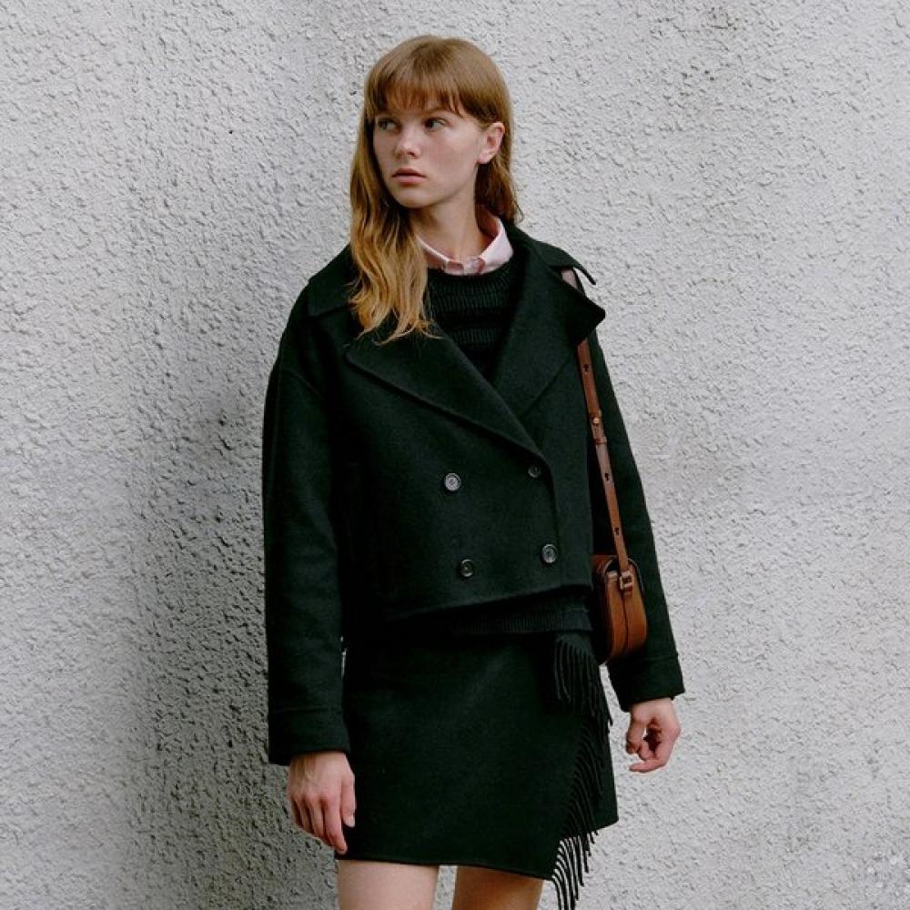 Joy Gryson Handmade Wool Short Coat Kw4wj4760 10 BLACK/01_S
