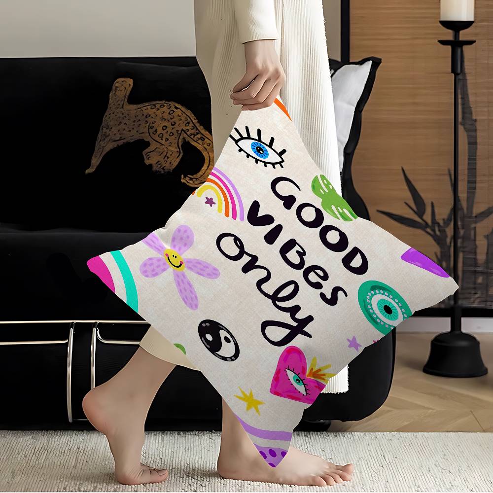

Funny Turkish Lucky Evil Eye Pillow Gift Home Office Decoration Pillow Bedroom Sofa Car Cushion CoverPillow Case 12x12Inch