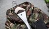 Hisitosa Camouflage Hoodie with Mountain Jacket for Outdoor Activities Men's Windbreaker, Zip-Up Hood, Lightweight, Windproof, Water-Repellent,