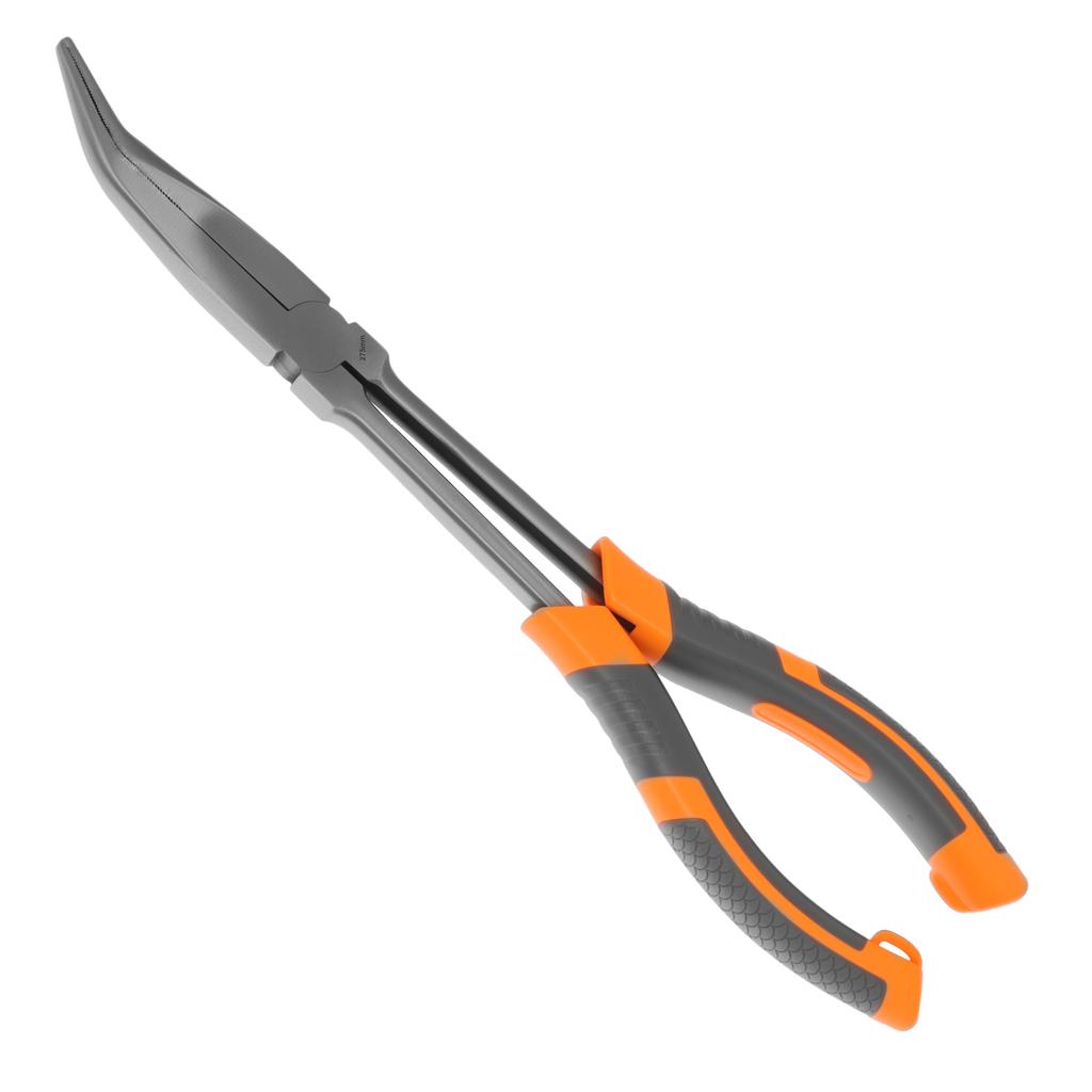 1/4Pcs Needle Nose Pliers Set 11 Inch Carbon Steel Long Nose Pliers Set with Nonslip Handle for Narrow Space Mechanic Car Repair