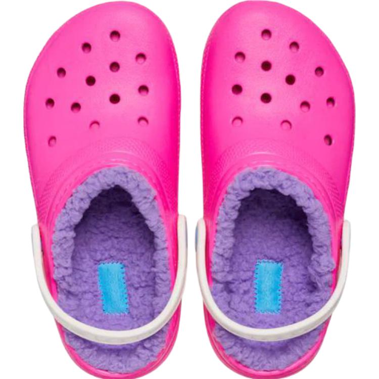 Crocs Classic Lined Versatile Comfortable Non-Slip Durable Low-Top Kids Sandals Kids sandals Pink 207010-6TX
