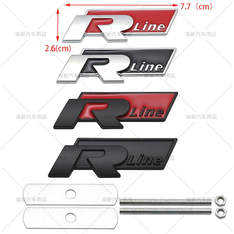 hsvrd1 2026 Hot For VOLKSWAGEN VW 3D Metal R Rline Emblem R line Badge Body Sticker For Volkswagen Golf Tiguan Touareg Polo GTI CC Pass
