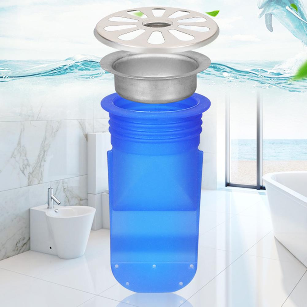Stainless Pipe Floor Sewer Strainer Drain Silicone Core Kitchen