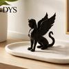 Egyptian Mythology Decor 3D Printed Sphinx Collectible Figurine, Statues, Ancient Gods Statue Exquisite Matte Black Ornament Ornaments, Sculpture with