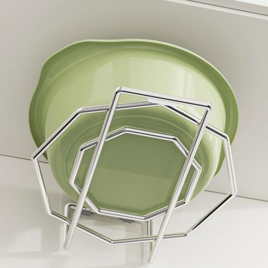 Wall Mount Washbasin Storage Rack Strong Load-bearing Rust-Proof Multifunctional Bathroom Storage Organizer