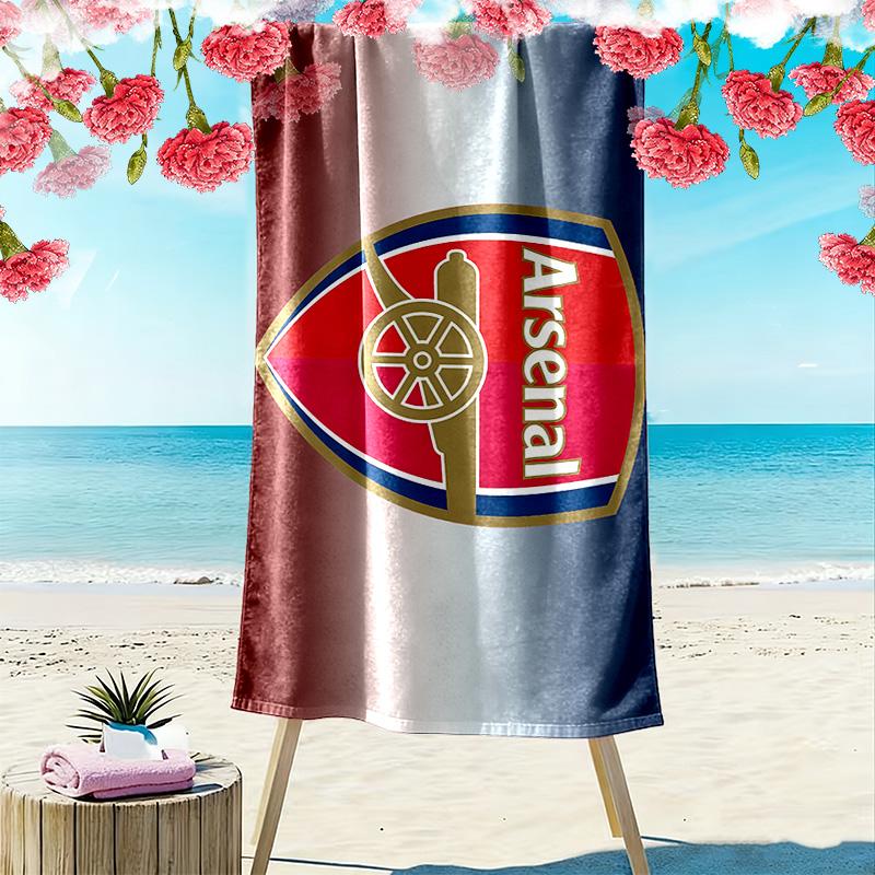 Asciugamano da Spiaggia con Stampa Arsenal Football Club, Asciugamano Grande Morbido ad Asciugatura Rapida per Spiaggia Campeggio Nuoto