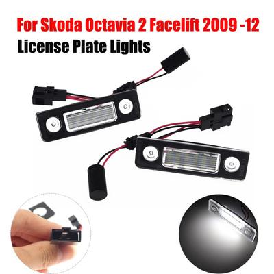 Coppia luci targa LED per auto per Skoda Octavia 2 Facelift 2009 -2012 Facelifted 2003-2012 Roomster 5J 2006-2010