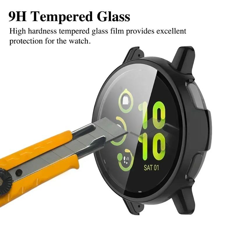 Nové tvrzené sklo+PC pouzdro pro Garmin Vivoactive 5 Ochranné pouzdro proti poškrábání displeje pro Garmin Active 5