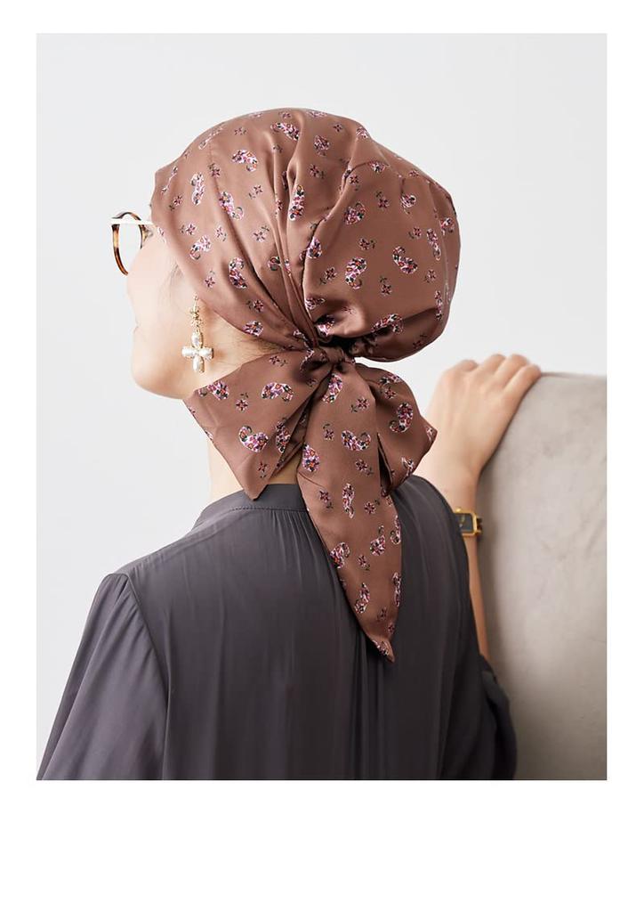 KISS MY LIFE Women's Petit Paisley Turban for Chemotherapy, Champagne Brown (kml100134a)