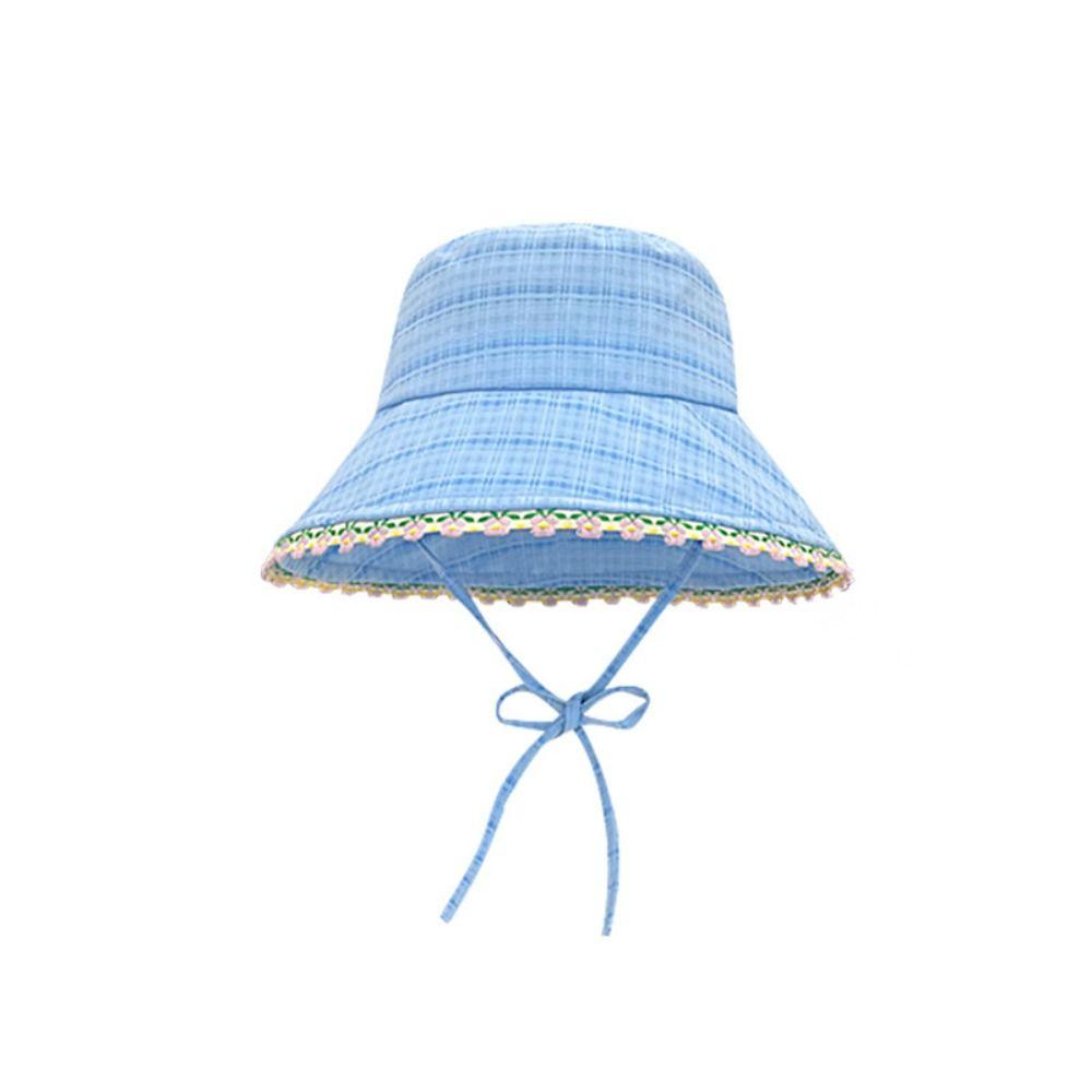 Ribbon Women Fisherman Hat Lace Up Summer Sun Hat Casual Lace Flower Bucket Hat Ladies