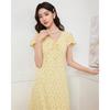 IEF French Holiday Floral V-neck Midi Dress