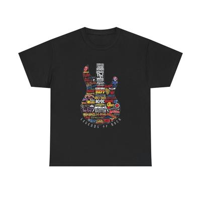 Guitar Graphic T Shirt Vintage Unisex Heavy Cotton Tee