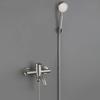 304 Stainless Steel Bathroom Shower Faucet Set Hot and Cold Mixer Tap Bathtub Faucet Set With Hand Shower Head Nickel