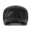 Winter Velvet PU Leather Forward Cap Men's Outdoor Cold-Proof Warm Ear Protection Cap