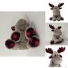 Cute 12 Inch Brown Reindeer Plush Toy With Bendable Antlers For Christmas Decorations And Gifts