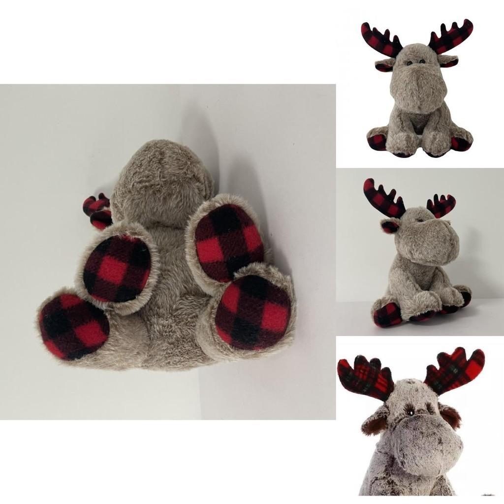 Cute 12 Inch Brown Reindeer Plush Toy With Bendable Antlers For Christmas Decorations And Gifts
