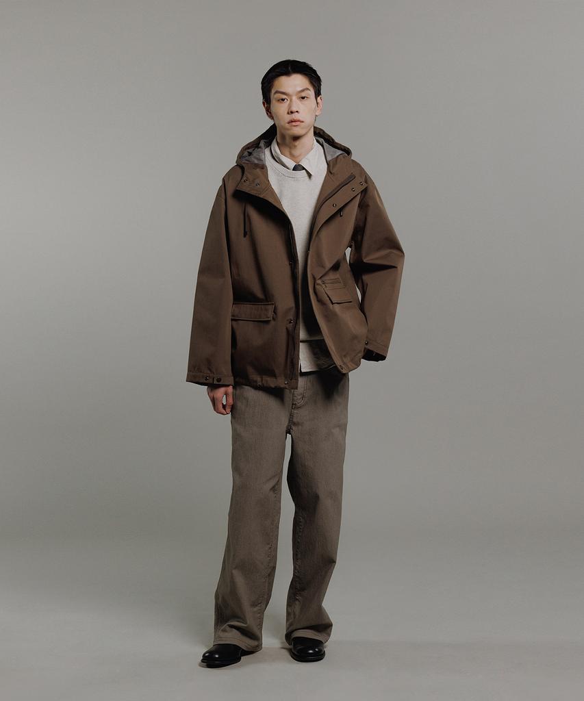 Blankroom 3-Layer Hoodie Parka_Brown
