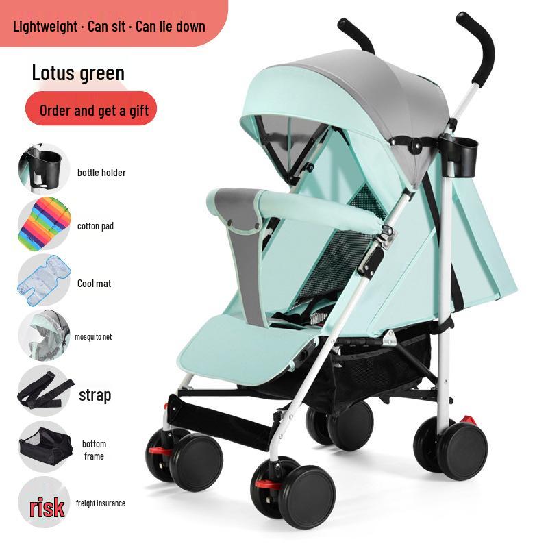 Lightweight Folding Baby and Toddler Umbrella Stroller with Recline Feature
