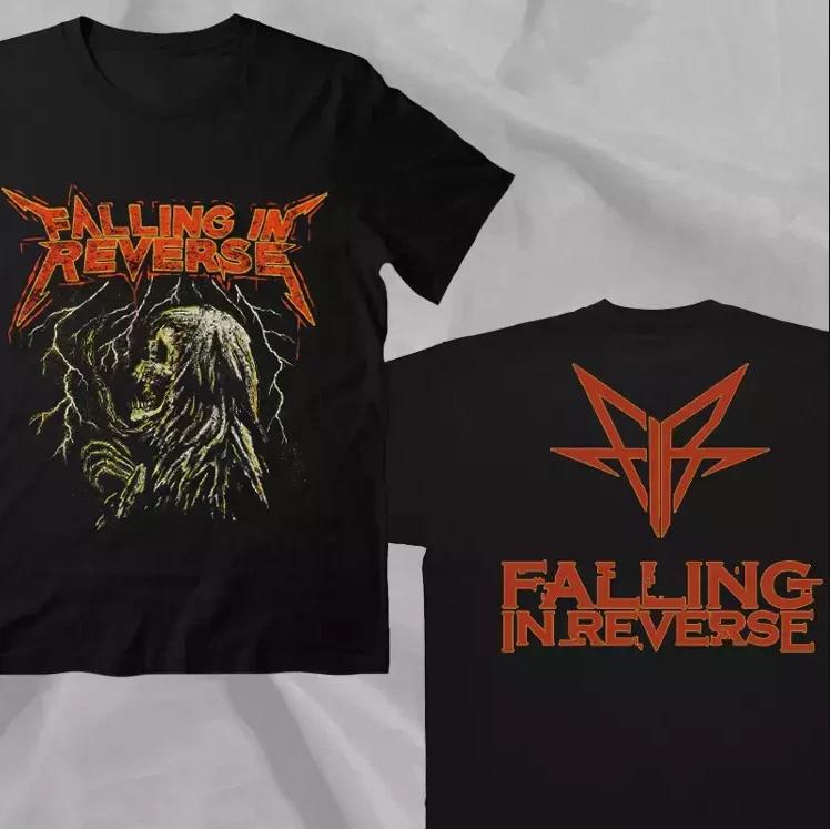 Ретро футболка Falling In Reverse Band 2009 черная двусторонняя 2XL