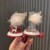 Red Christmas Reindeer Antler Hair Clip - Children's Holiday Hair Accessories