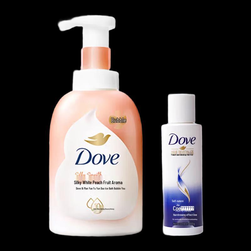 

Dove White Peach Bath Foam & Shampoo Set
