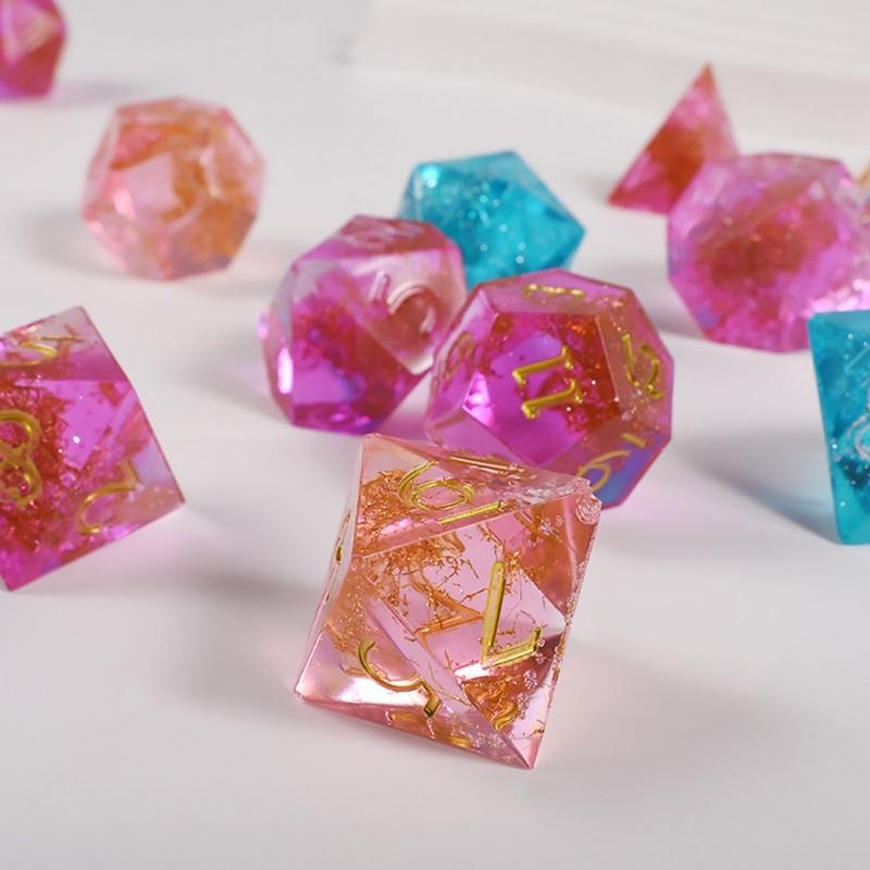 7 Formar Tärningar Filé Kvadrat Triangel Tärningar Form Tärningar Digitalt Spel Silikonform Kristall Epoxiharts Form Kit Konst