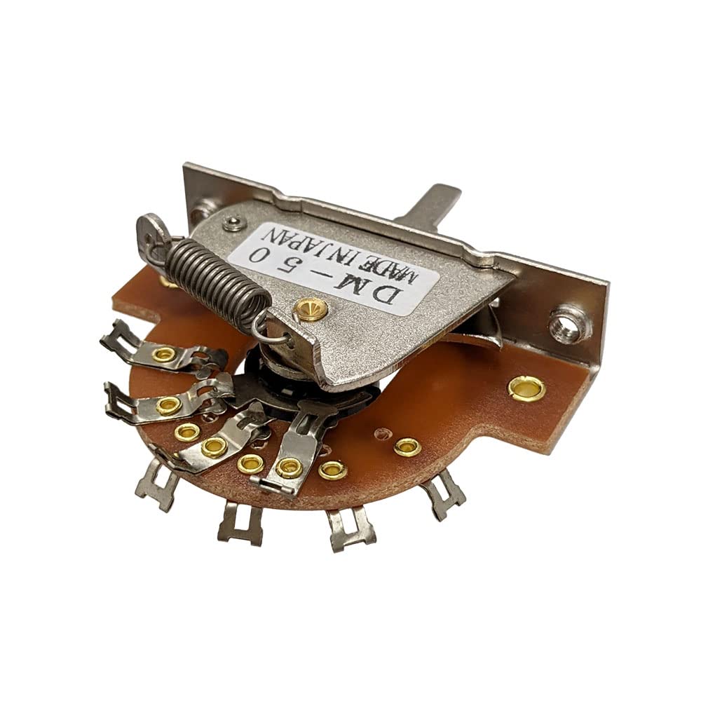 YJB PARTS DM-50 Japanese-Made Lever Switch with Two Knobs (Open Type, 5-Way)