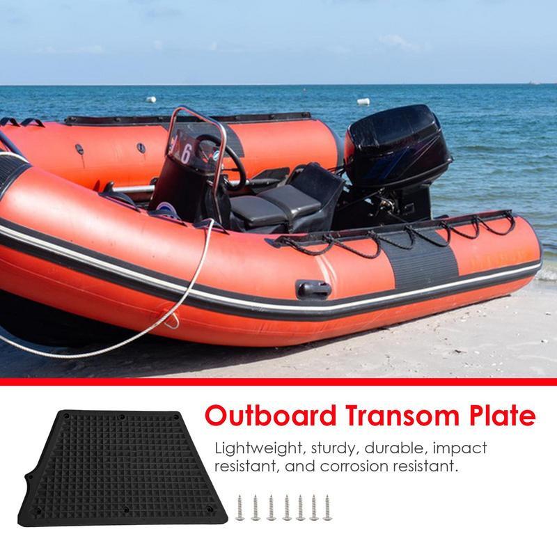 Outboard Engine Bracket PVC Bracket For Motor Transom Mounting Grid Design Trapezoidal PVC Pad Rust Resistant Transom Plate For