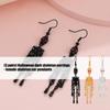 3Pairs Dark Halloweens Skull Dangle Earrings Gothic Style Jewelry for Women Comfortable Resin Goth Accessories