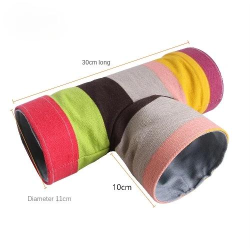 

Игрушка-туннель для кошек, складной домик для игр с 3 дорожками, хрустящий бумажный колокольчик, прочная ткань Оксфорд, туннель для животных, котята/кролики/морские свинки