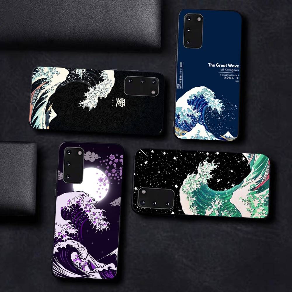 The Great Wave Off Kanagawa Art Phone Case For Samsung S 24 Fe 25 Ultra Plus 20 Lite 21 30 22 23 24 22 Ultra 5G Fundas