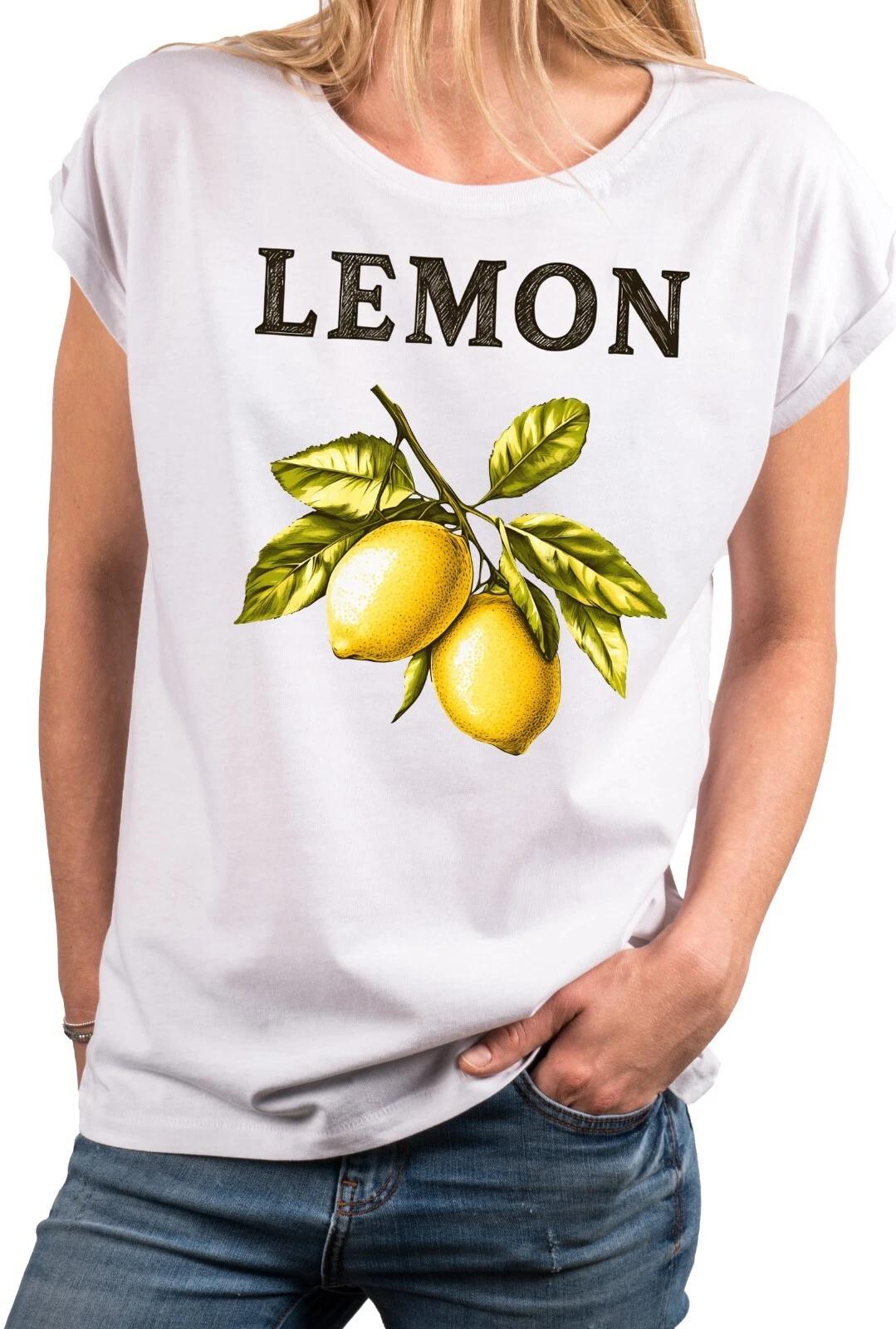 

Women s Lemon Print Shirt Lemon Lemon Print Lemon Short Sleeve Top- 4XL