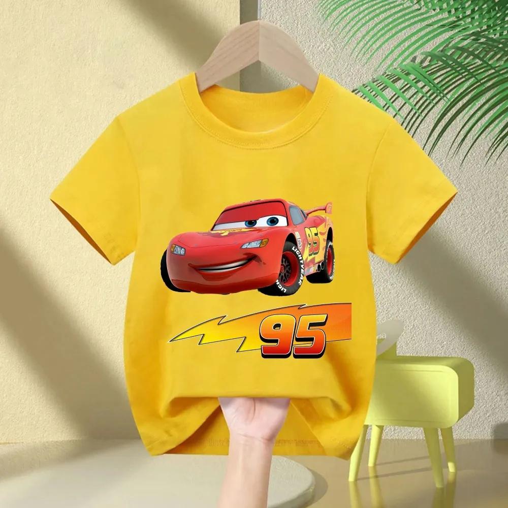 Cars Summer 2026 T-Shirt Lightning McQueen Short Sleeve for Boys and Girls Combinable with Everything