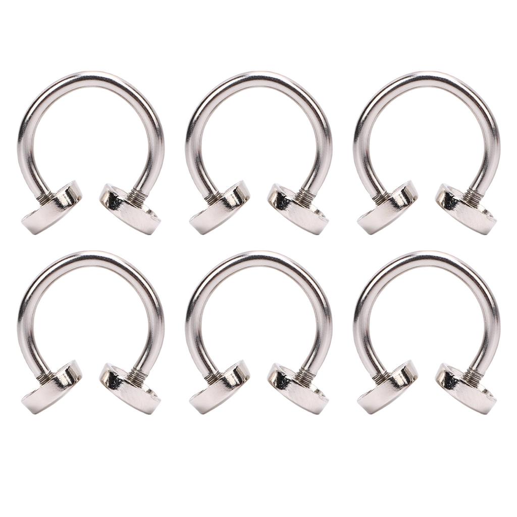 20PCS C Shaped Buckles Zinc Alloy 10mm Double Head Rivet Buckle for Clothing Collar Hat Decoration Shoe Hardware