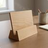 Supporto per Calendario in Legno con Slot Rettangolare per Cartoncino Accessorio da Scrivania Decorazione 14x5.5x3.5cm con