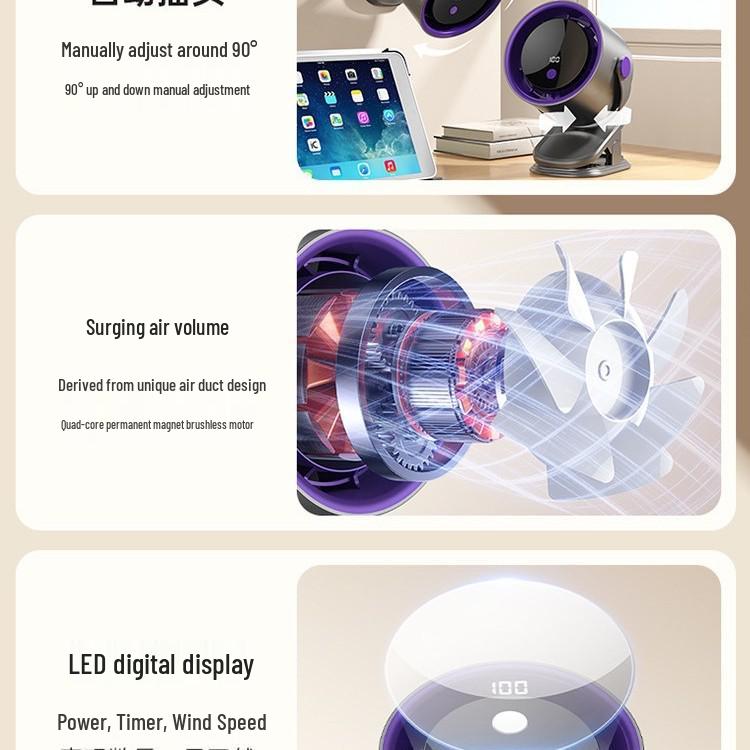 Compact Clip-On Fan for Dorm Rooms and Desktops: Mini Ceiling/Tabletop Circulation Fan