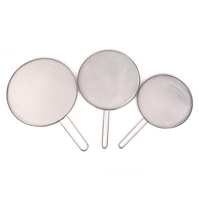 1X Stainless Steel Cover Lid Oil Proofing Frying Pan Splatter Screen Spill Proof