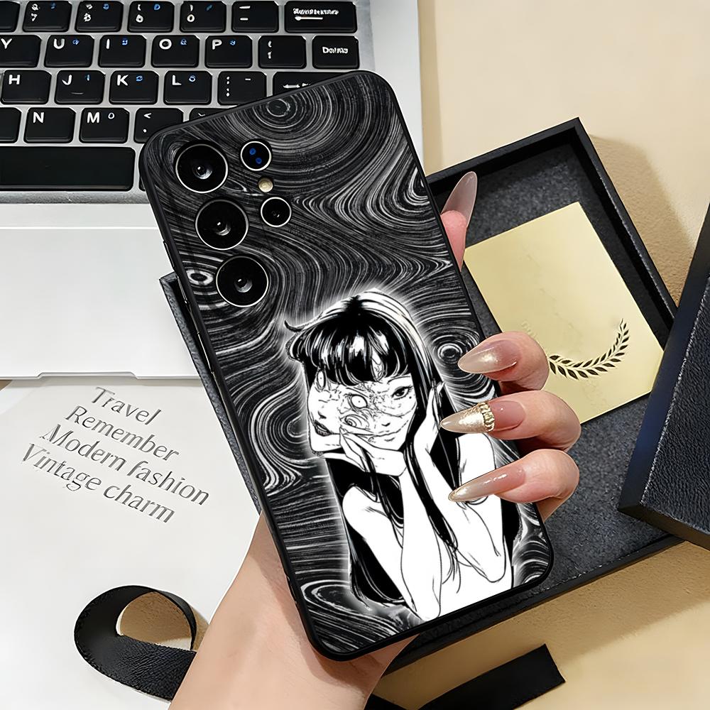 I-Ito J-Junji T-Tomie Phone Case For Samsung S26 S25 S24 FE S23 S22 S21 Plus S20 Ultra Note20Ultra Black Soft Shell