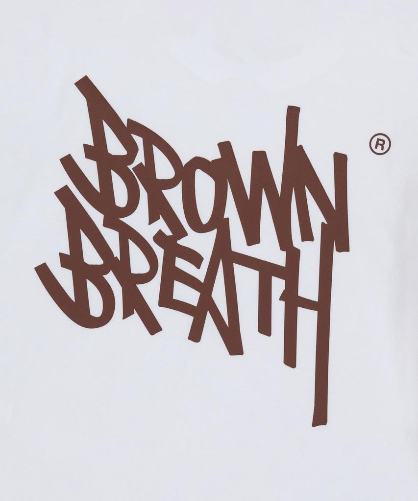 BROWNBREATH W Tag Crop Tee - White