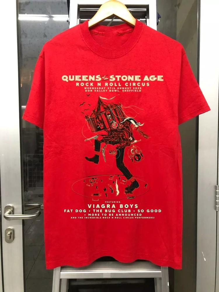 NEW Queens of the Stone Age Tour 2025 Gift for Fans S to 5XL Red T-shirt HD313 Unisex T-Shirt L