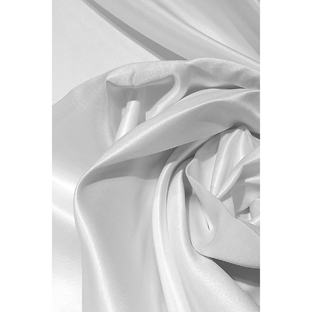 1st Class Long White Satin Sunny