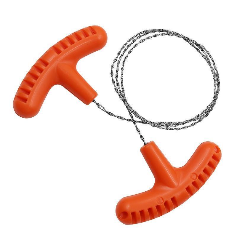 

2pcs Portable Steel Wire Rope Saw Chain Saw Emergency Survival Cutting Tool for Outdoor Camping Hunting Carpentry Use помаранчевий