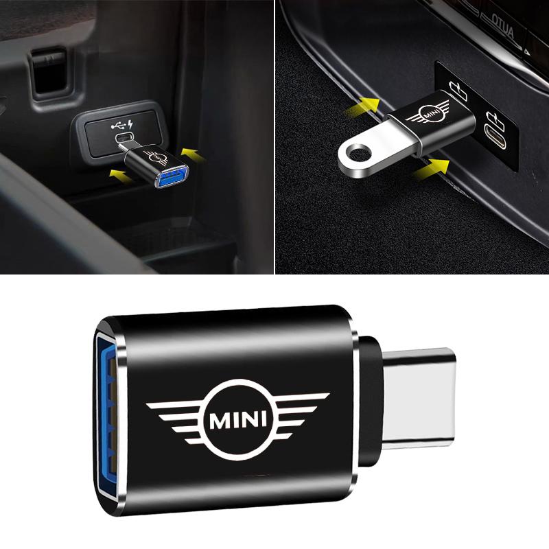 1Pcs  Car Usb Type C Cable Converter Charging Adapter Car Accessories For MINI Cooper Countryman Clubman F54 F56 F55 F60 R60 R61