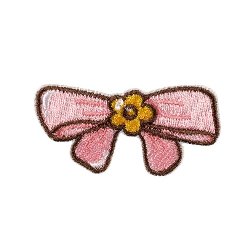 Embroidery Label Embroidery Sticker Original Little Girl Bow Clothing Accessories Adhesive Patch Hand Account Shoe Emblem Cloth Sticker