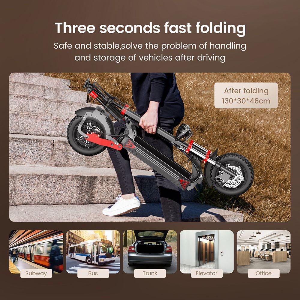 iScooter iX8 Electric Scooter, 2*1200W Motor, 48V 20AH Battery, 12-inch Tire, 60km/h Max Speed, 70km Range