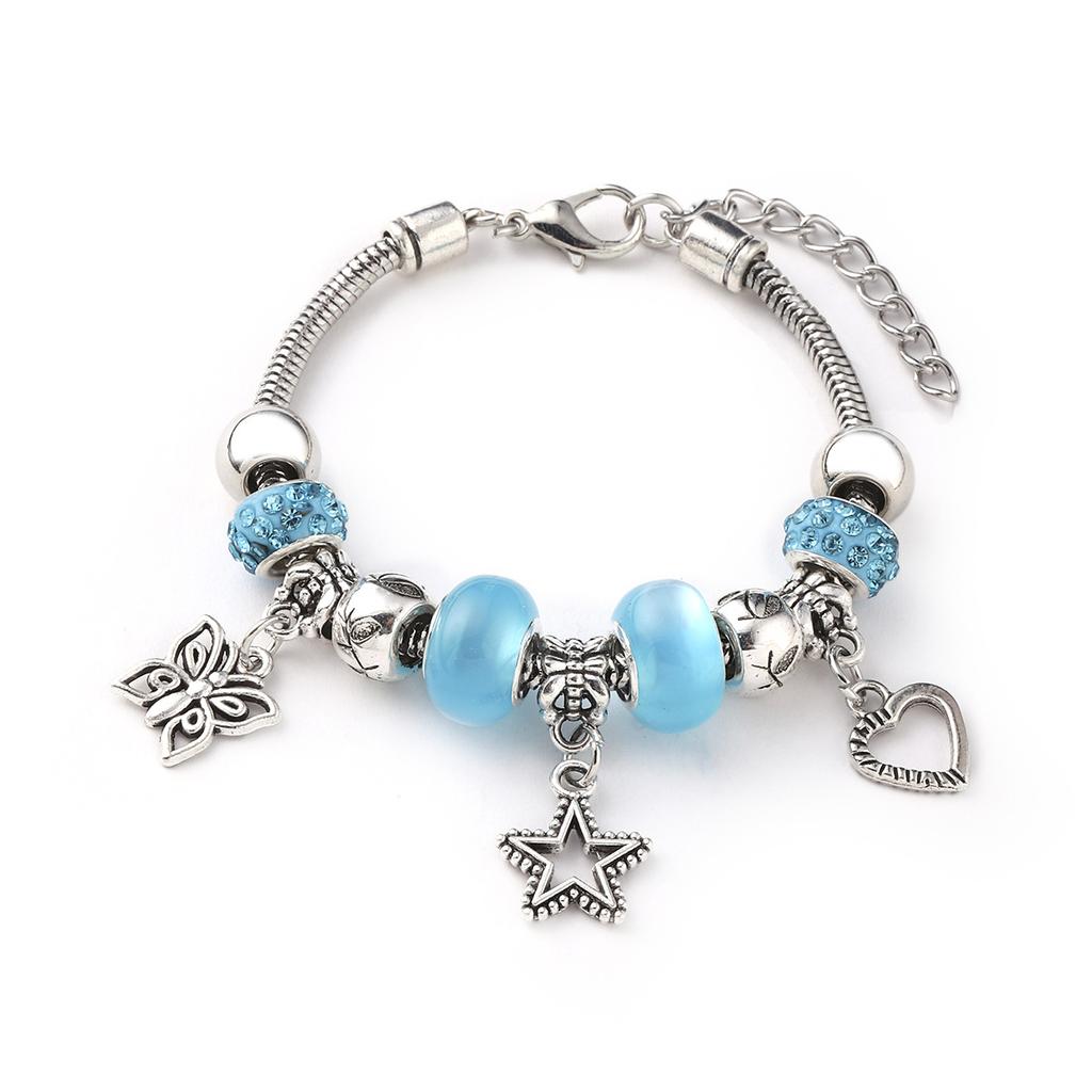 Creative Butterfly Star Charm Bracelet Fashion Jewelry Gift for Women and Girls
