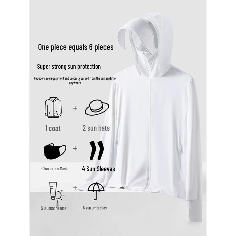 Guraide Men's Ice Silk Sun Protection Hoodie