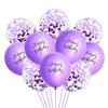 20ks metalický balónek Happy Birthday Balloon Confetti Balloon Gold Silver Blue