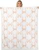 White Swan Fleece Throw Ballet Theme Pink Plush Blanket for Kids Room Decor with Crown Bowknot Roses Flowers Twin X